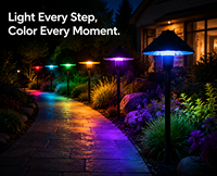 6W Umbrella-Shaped LED Pathway Light IP65 Waterproof Aluminum for Garden Walkway Landscape