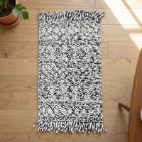 Geometrisches Muster Woll-Acryl Teppich Rechteckig Böhmisch Handgefertigt Flachflor Wohnzimmer Deko Teppiche Läufer Tapeten