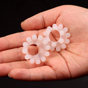 Anneau pénien externe en silicone à 18 billes pour retarder l'éjaculation, usage adulte - Product Image 1