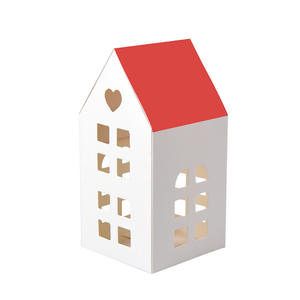 กล่องของขวัญคุกกี้ขนมคริสต์มาสรูปบ้านสีขาวหลังคาแดงพร้อมหน้าต่างขนมอบคัพเค้กคุกกี้บราวนี่โดนัทของขวัญ - Product Image 5