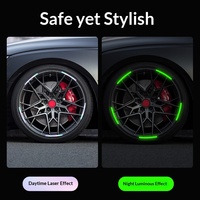 Autocollants réfléchissants pour jantes de moto, vélos électriques et vélos - Autocollants auto-adhésifs lumineux et clignotants pour la nuit