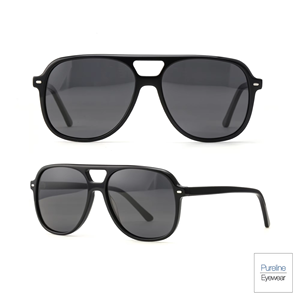 偏光ユニセックスパイロットサングラス UV400保護 快適なフルリムフレーム 高級ブランド Pureline Eyewear - Product Image 5