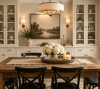XINGRUO Meuble de rangement mural moderne en bois blanc sur mesure avec portes vitrées pour salle à manger, vitrine de salon
