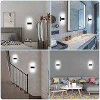 TSINYE Moderne Simple Rectangulaire noir or LED Applique Acrylique Abat-Jour Salon Maison IP20 LED Appliques Intérieures