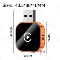 Adaptateur USB 2 en 1 pour CarPlay en gros, universel, filaire vers sans fil, CarPlay orange, mini dongle Android Auto