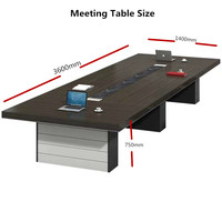 Haute qualité usine de bureau de réunion de conférence table design personnalisé mélamine plaque JZ-012