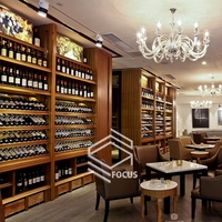 Vitrine à vin design pour petite boutique de vins, bar à vin, armoire vintage