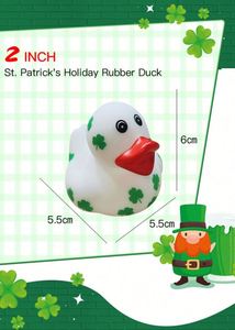 Irish St. Patrick's Day Style Children <b>Bath</b> Toy Rubber Yellow Duck Customize Colour Shape Good Quality Eco Friendly Safe - Product Image 5