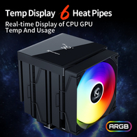 Enfriador de CPU Gamer-X MK6 ARGB, 6 Tubos de Calor, Doble Torre, PWM, 120 mm, Rodamiento Fluido, Cobre y Aluminio, 89.4 CFM, 32.5 dBA, Procesador LGA1700 AM5