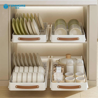 Tiroir de rangement coulissant sous évier multi-tailles (sans perçage) pour armoire de cuisine – Organisateur pour épices, casseroles et ustensiles