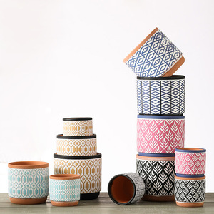 Pots <span class=keywords><strong>en</strong></span> <span class=keywords><strong>terre</strong></span> <span class=keywords><strong>cuite</strong></span> verts pour l'intérieur et l'extérieur, fournitures de jardinage, ensemble de plantes tendance, petites succulentes, fleurs, vente <span class=keywords><strong>en</strong></span> gros, design décoratif - Product Image 1