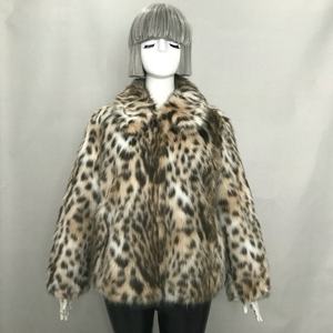 Manteau long réversible en fausse fourrure effet léopard tissé, style rétro décontracté, nouvelle mode automne-hiver pour femme - Product Image 4