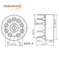 Douille de tube à vide 9 broches GZC9-A-G en céramique pour EL84 12AX7 U7 ECC83