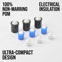 Goupille de positionnement à ressort en plastique POM, longueur personnalisée, à pression, à bille, non-marante, pour meubles et boîtiers électroniques