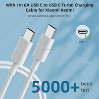 Chargeur d'origine Xiaomi 67W, charge rapide USB C PD Gan Turbo Charge 67W, adaptateur secteur USB avec câble USB-C 6A