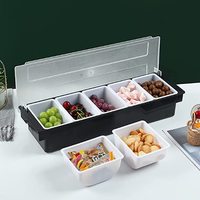 Plateau de service réfrigéré pour condiments et garnitures, idéal pour bars et restaurants