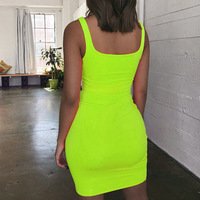 Sexy Backless Dress Deep V-neck Low-Cut Suspender Summer