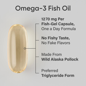 Gélules d'huile de poisson Oméga 3 en gros, 1150 mg d'Oméga 3 avec 622 mg d'EPA et 420 mg de DHA pour la santé cardiaque et cérébrale - Product Image 3