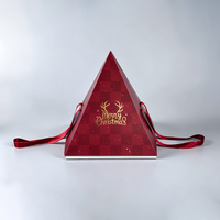 Boîte en carton pyramidal personnalisée Sunshine Brand avec revêtement UV, réutilisable pour traiteur, gâteaux, desserts, plateaux de présentation, nouveau design personnalisé
