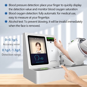 Terminal de contrôle d'accès et de présence 10,1 pouces avec mesure de <span class=keywords><strong>la</strong></span> tension artérielle, de l'oxygène sanguin, contrôle de <span class=keywords><strong>la</strong></span> santé, reconnaissance faciale et détection d'alcool - Product Image 4