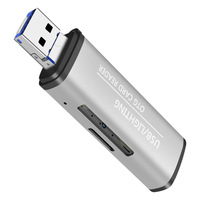 Lector de Tarjetas USB y Lightning, Lector de Tarjetas de Memoria de Doble Interfaz SD TF para iPhone, iPad y PC