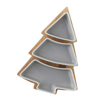 Luxe Scandinavische stijl effen keramische steengoed schaalset voor snacks & fruit, cadeau voor feestjes, milieuvriendelijk, voedselveilig.