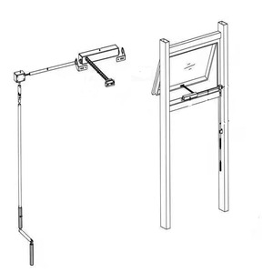 Cửa sổ phần cứng cho xây dựng tự động hóa thông gió lửa khói điều khiển hướng dẫn sử dụng chuỗi cửa sổ mở - Product Image 1