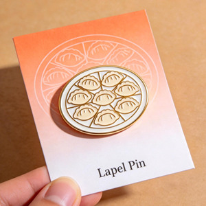 Ramen Bowl Lapel Pin Gold-Plated Hard Enamel Zinc Alloy Food Theme Collectible Art Pin - Product Image 2