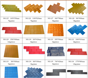 Molde de sello de hormigón con patrón de piedra de goma <span class=keywords><strong>moldes</strong></span> de estampado de hormigón de pared de silicona - Product Image 5