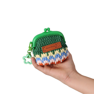 Bolso <span class=keywords><strong>de</strong></span> <span class=keywords><strong>ganchillo</strong></span> hecho a mano con diseño <span class=keywords><strong>de</strong></span> concha, monedero tejido con hilo y estuche <span class=keywords><strong>para</strong></span> auriculares, bolso <span class=keywords><strong>de</strong></span> punto DIY y tarjeteros KIVA K-1477 Party - Product Image 2
