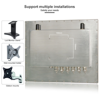 PC Industrial Todo en Uno de 17 Pulgadas, de Acero Inoxidable, Precio de Fábrica, Resistente al Agua, Sin Ventilador, con Panel Táctil Industrial Integrado