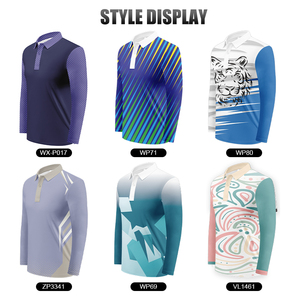 Sublimation Men'S Business Fashion <strong>Long</strong> <strong>Sleeved</strong> <strong>Polo</strong> <strong>Shirt</strong> Solid Color Fashionable Golf <strong>Polo</strong> Women Black <strong>Polo</strong> <strong>Shirt</strong> WX-P028 - Product Image 4