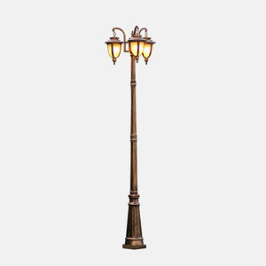 Poste de luz de calle antiguo, poste de lámpara de aluminio con alimentación eléctrica para césped, jardín, bolardo impermeable para exteriores, luces de jardín - Product Image 1