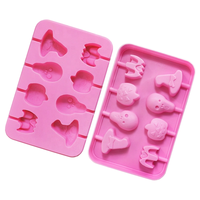 Moule en Silicone Design DIY Moule pour Chocolat Savon Moule à Gâteau 12 Cavités Produits de Cuisine en Silicone Ustensiles de Cuisine Pikachu Carton Mignon