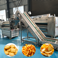 Chaîne de production industrielle de grande capacité pour la friture de frites épaisses surgelées, de chips de banane et de chips de pommes de terre