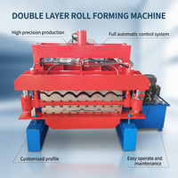 Machine de formage de rouleaux de tôles ondulées à double couche 1200 mm avec pompe à moteur