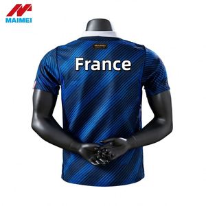 Camiseta de Fútbol de la Selección Nacional Europea, Estilo Francia, Campeonato Mundial, Versión Local/Visitante, para Fanáticos/Jugadores, Manga Corta, 100% - Product Image 1