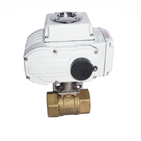 Vanne à boisseau sphérique motorisée en laiton à commande proportionnelle électrique DC24V/AC220V 0-10V/4-20mA DN25-DN50 2 voies, protection IP65