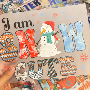 Wholesale Ready to <strong>Press</strong> Christmas DTF Heat Transfer Cute Snowman Santa Text Cartoon DTF Transfer Film for DIY T-Shirt Hoodie - Product Image 2
