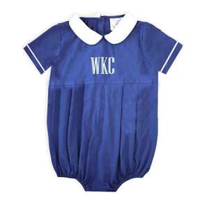 モノグラム兄弟マッチング赤ちゃんバブルロンパー幼児女の子カスタムプリントギンガムパンカラーサンスーツ2025 - Product Image 5