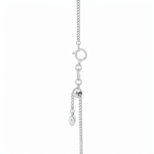 Adjustable Layered White Pt950 Fine Thin <b>Chain</b> Necklace Unisex Casual Stackable Minimalist Platinum Jewelry Gift 5.7g Everyday - Product Image 2