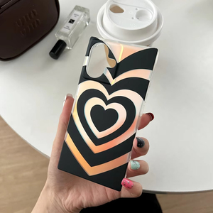 Coque de téléphone anti-traces de doigts à motif rectangulaire brillant superposé, tendance INS, pour <span class=keywords><strong>iPhone</strong></span> 17 ProMax 17Air 16 15 14 13 <span class=keywords><strong>12</strong></span> - Product Image 3