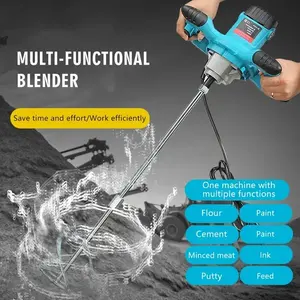 Mezclador Eléctrico Portátil KHC con Motor de Escobillas, 6 Velocidades Ajustables, 1000W, 110V/220V, 50Hz/60Hz, para Pintura, Lodo, Cemento, Masilla y Polvo - Product Image 4