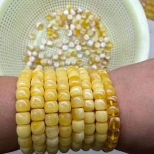 Factory Hot Sales Baltic Sea Natural Russian Amber Beads White Tiger <strong>Skin</strong> for Amber Bracelet - Product Image 6