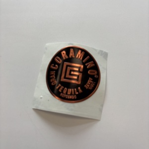 Etiqueta de Cobre Personalizada para <span class=keywords><strong>Tequila</strong></span> - Adhesivo Redondo de Cobre Negro con Relieve para <span class=keywords><strong>Tequila</strong></span> <span class=keywords><strong>Reposado</strong></span> - Product Image 3