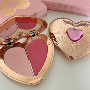 พาเลทบลัชออนเปลี่ยนสีรูปหัวใจสองสี รุ่นล่าสุด สีพีชชมพู พร้อมส่งตรงจากโรงงาน - Product Image 3