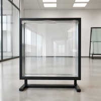 Unité vitrée scellée bleue à économie d'énergie pour cloison de bureau et écran de séparation intérieur, emballage logistique d'outre-mer fiable