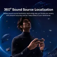 Écouteurs sans fil de jeu Baseus AeQur G10, faible latence de 25 ms, double connexion A+C, écouteurs TWS avec audio spatial 5.3