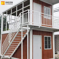 Maisons préfabriquées à deux étages, compactes, simples, spacieuses, durables, imperméables, économiques, faciles à assembler, maison préfabriquée en conteneur