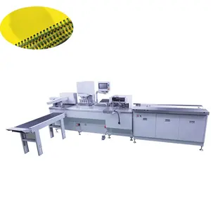 Automatic electric calendar paper punching book notebook coil plastic single loop spiral wire binding machine